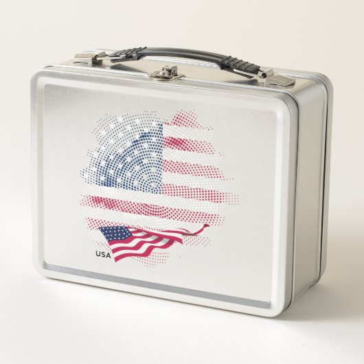VS-vlag metalen lunchbox (Voorkant)