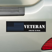 VS - vlag NAVY BLUE - veteraan - Draag Bumpersticker (Op auto)