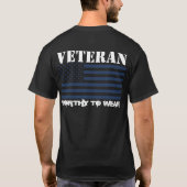 VS - vlag NAVY BLUE - veteraan - Draag T-shirt (Achterkant)