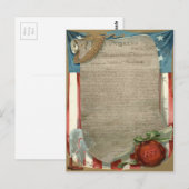 VS Vlag Onafhankelijkheidsverklaring 1776 Briefkaart (Voorkant / Achterkant)