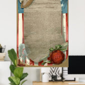 VS Vlag Onafhankelijkheidsverklaring 1776 Poster (Thuiskantoor)