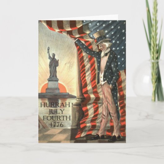 VS-vlag Oom Sam Standbeeld van de Vrijheid Kaart (Voorkant)