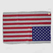 VS-vlag op koolstofvezel-decor Golfhanddoek (Horizontaal)