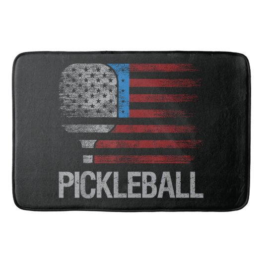 VS-vlag Pickleball Speler Paddleball Liefhebber Badmat (Voorkant)