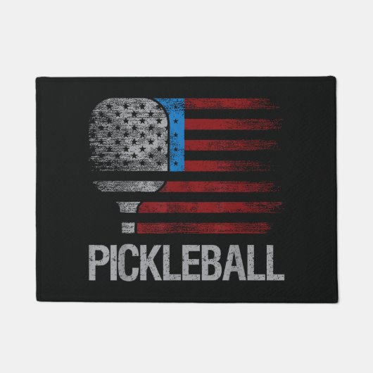 VS-vlag Pickleball Speler Paddleball Liefhebber Deurmat (Voorkant)