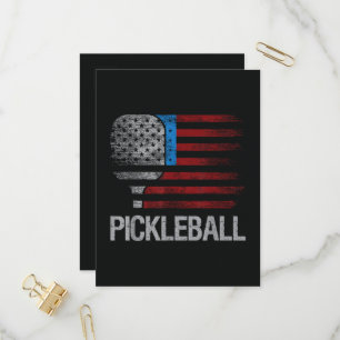 VS Vlag Pickleball Speler Paddleball Liefhebber Uitnodiging Briefkaart