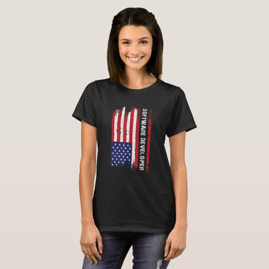 VS-vlag programmeur programmering expert softwareo T-shirt (Voorkant volledig)