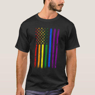 VS vlag regenboog 4 juli LGBTQ Gay Pride Month T-shirt