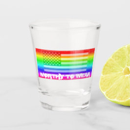 VS-vlag regenboog - goed Draag Shot Glas