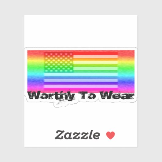 VS-vlag regenboog - goed Draag Sticker (Vel)