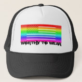 VS-vlag regenboog - goed Draag Trucker Pet (Voorkant)