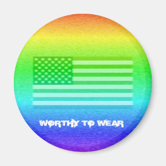 VS-vlag regenboogschild - Draag Magneet