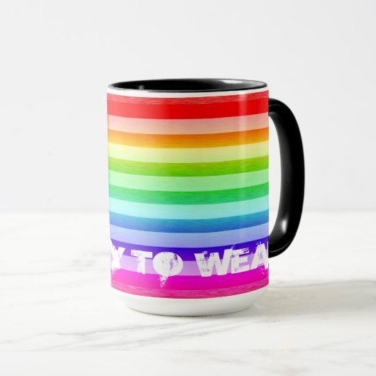 VS-vlag regenboogschild - Draag Mok (Voorkant rechts)