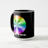 VS-vlag regenboogschild - Draag Mok (Voorkant links)
