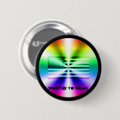 VS-vlag regenboogschild - Draag Ronde Button 5,7 Cm (Voorkant /achterkant)
