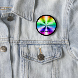 VS-vlag regenboogschild - Draag Ronde Button 5,7 Cm