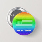 VS-vlag regenboogschild - Draag Ronde Button 5,7 Cm (Voorkant /achterkant)