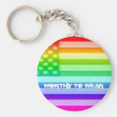 VS-vlag regenboogschild - Draag Sleutelhanger (Voorkant)