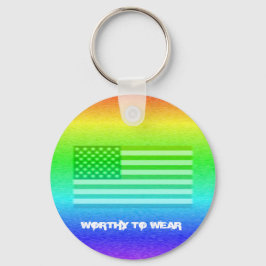 VS-vlag regenboogschild - Draag Sleutelhanger
