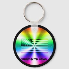 VS-vlag regenboogschild - Draag Sleutelhanger