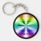 VS-vlag regenboogschild - Draag Sleutelhanger (Voorkant)