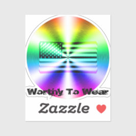 VS-vlag regenboogschild - Draag Sticker