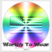 VS-vlag regenboogschild - Draag Sticker (Vel)