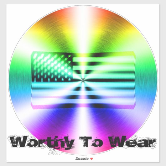 VS-vlag regenboogschild - Draag Sticker (Vel)