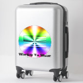 VS-vlag regenboogschild - Draag Sticker (Koffer)