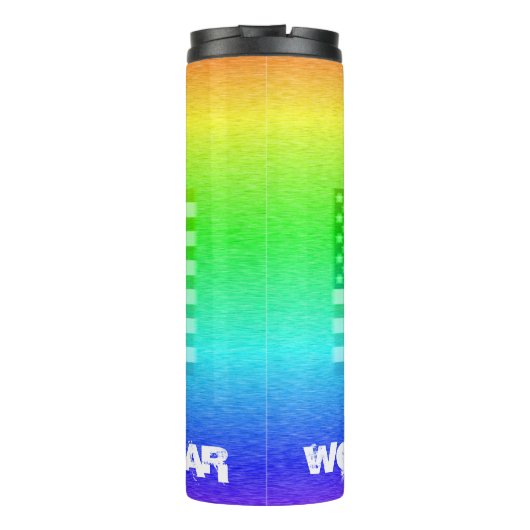 VS-vlag regenboogschild - Draag Thermosbeker (Achterkant)