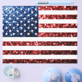 VS-vlag rood & blauw glitters glanst Flyer (Enkel)