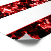VS-vlag rood en blauw glinstert glitters Poster (Hoek)