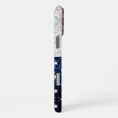 VS-vlag rood wit blauw glinstert glitters iPhone Hoesje (Rechterkant)