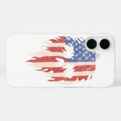 VS-vlag Schedel Baard | Gedesoriëerd Patriottisch Case-Mate iPhone Case (Achterkant (horizontaal))