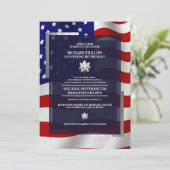 VS-vlag/Silver Oak Leaf: Militaire Pensioenpartij Kaart (Staand voorkant)