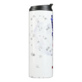 *~* VS vlag Silver Stars Clouds Vrijheidsbeeld Thermosbeker (Gedraaid links)