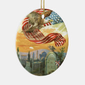 VS Vlag Steenarend Begraafplaats Grafsteen Krans Keramisch Ornament (Rechts)