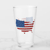 VS-vlag sterren & strepen 4 juli glitters Glas (Achterkant)