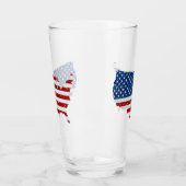VS-vlag sterren & strepen 4 juli glitters Glas (Links)