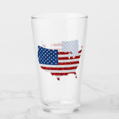 VS-vlag sterren & strepen 4 juli glitters Glas (Voorkant)