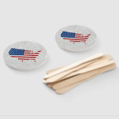 VS Vlag Sterren & Strepen 4 Juli Glitters Handwaaier (Niet-gemonteerd)
