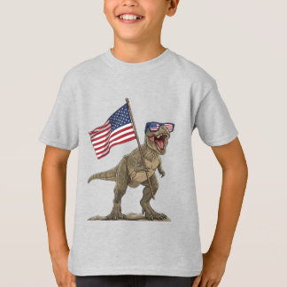 VS Vlag T-Rex Kinderen Cartoon T-shirt - Patriotti