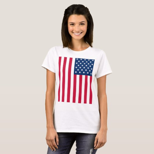 VS-vlag T-Shirt Verenigde Staten van Amerika (Voorkant volledig)