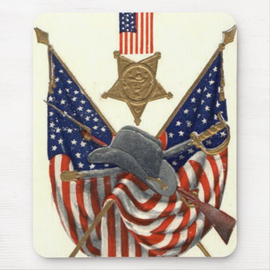 VS-vlag Unie Burgeroorlog Medaille Adelaar Muismat (Voorkant)