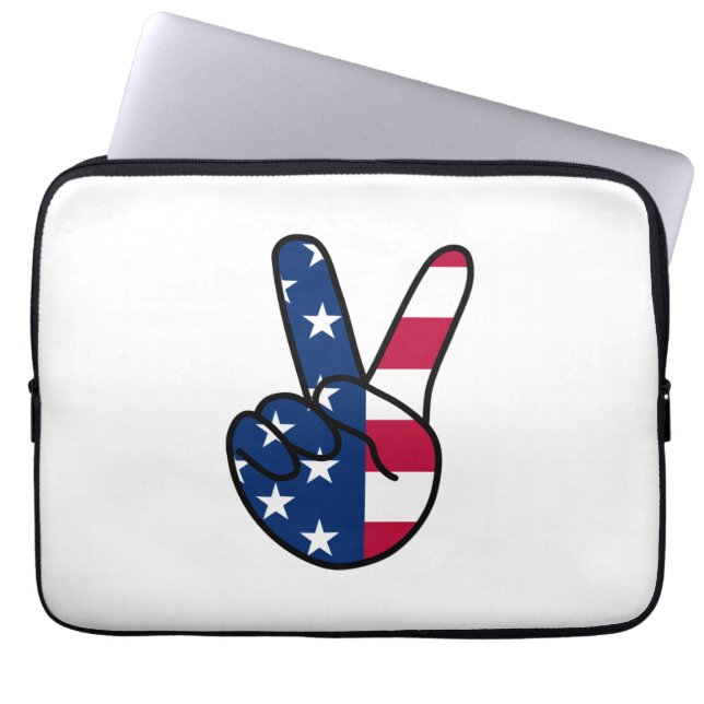 VS-vlag V-teken Laptop Sleeve (Voorkant)