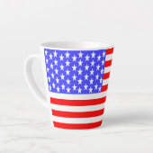 VS-vlag volledig bedrukt klein Latte Mok (Linkerhoek)