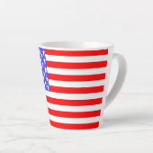 VS-vlag volledig bedrukt klein Latte Mok (Rechterhoek)