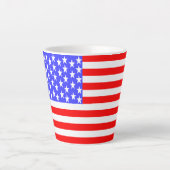 VS-vlag volledig bedrukt klein Latte Mok (Voorkant)