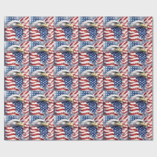 VS Vlag Vrijheid Adelaar Motiverend Inspirerend Cadeaupapier (Vlak)