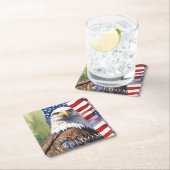 VS Vlag Vrijheid Adelaar Motiverend Inspirerend Kartonnen Onderzetters (Insitu)